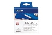 Papir, Fotopapir & Etiketter - Brother DK22210 - Black on white - Roll (2.9 cm x 30.5 m) - DK22210