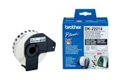 Papir, Fotopapir & Etiketter - Brother DK-22214 Continuous Paper Label Roll – Black on White 12mm wide - DK-22214