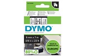 Papir, Fotopapir & Etiketter - DYMO D1 tape, 9mm x 7m rull, sort på hvit - S0720680