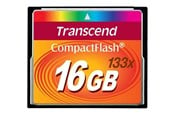 Minnekort - Transcend Compact Flash 133x - 50MB/s - 16GB - TS16GCF133