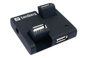 USB-hub - Sandberg USB Hub 4 Ports - hub - 4 porte USB-hub - USB 2.0 - 4 porter - Svart - 133-67