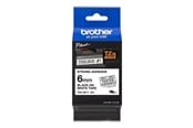 Papir, Fotopapir & Etiketter - Brother TZeS211 / TZe-S211 Labelling Tape Cassette – Black on White 6mm wide - TZES211