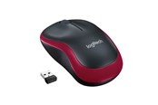 Mus - Logitech M185 Wireless - Mus - Optisk - 3 knapper - Rød - 910-002237