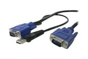 KVM-kabel - StarTech.com 2-in-1 Ultra Thin USB KVM Cable - video / USB kabel - SVECONUS15