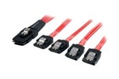 Sata - StarTech.com Serial Attached SCSI SAS Cable - SFF-8087 to 4x Latching SATA - Seriel ATA / SAS kabel - SAS8087S450