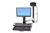 Skjermholder - Ergotron StyleView Sit-Stand Combo System with Worksurface and Small Black CPU Holder - 45-272-026