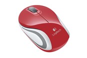 Mus - Logitech Wireless Mini Mouse M187 Red - Mus - Optisk - 3 knapper - Rød - 910-002732