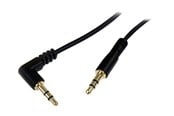 Lydkabel - StarTech.com Slim 3.5mm to Right Angle Stereo Audio Cable - ljudkabel - MU1MMSRA