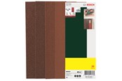 Slipemaskin - Bosch 25-delers slipepapirsett til plansliper, korning 60, 80, 120, 240 G= 60, 80, 120, 240, uten hull - 2607019498