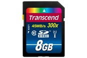 Minnekort - Transcend SDHC UHS-I Premium - 8GB - TS8GSDU1