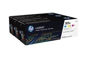 Printertilbehør blekk/toner - HP 305A / CF370AM 3-Pack - Laser toner Blå - CF370AM