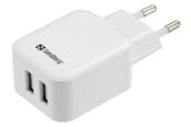 Mobil - Adaptere og ladere - Sandberg Dual USB Type-A AC Charger - 440-57