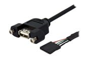 USB - StarTech.com Panel Mount USB Cable USB A to Motherboard Header Cable - USBPNLAFHD3