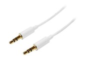 Lydkabel - StarTech.com Slim 3.5mm Stereo Audio Cable - MU2MMMSWH