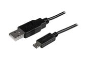 USB - StarTech.com Mobile Charge Sync USB to Slim Micro USB Cable for Smartphones and Tablets - USBAUB50CMBK