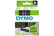 Papir, Fotopapir & Etiketter - DYMO D1 tape, 12mm x 7m rull, hvit på sort - S0720610