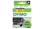 Papir, Fotopapir & Etiketter - DYMO D1 tape, 9mm x 7m rull, sort på gul - S0720730