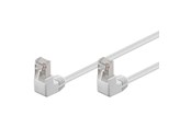 Nettverkskabel - LAN STP CAT 5e 2x90° - White - 0.50m - 4040849960611