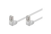 Nettverkskabel - LAN STP CAT 5e 2x90° - White - 5m - 4040849960659