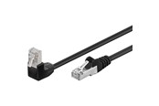 Nettverkskabel - STP CAT 5E 1x90° - Black - 0.25m - 4040849941856