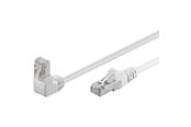 Nettverkskabel - STP CAT 5E 1x90° - White - 0.50m - 4040849941771