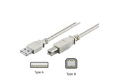 USB - Pro USB-A <-> USB-B 2.0 - 1.8m - Grå - 4040849609534