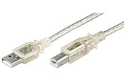 USB - Pro USB-A <-> USB-B 2.0 - 3m - Transparent - 4040849689734