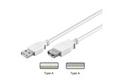 USB - Pro USB-A <-> USB-A - 1.8m - Hvit - 4040849961984