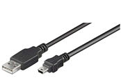 USB - Pro USB-A <-> USB Mini-B (5-pin) - 3m - Svart - 4040849507687