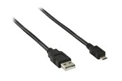 USB - Pro USB-A <-> USB Micro-B - 1m - Svart - 4040849939181