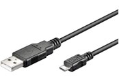 USB - Pro USB-A <-> USB Micro-B - 1.5m - Svart - 4040849931819