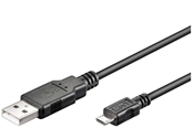 USB - Pro USB-A <-> USB Micro-B - 3m - Svart - 4040849939204