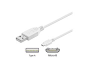 USB - Pro USB-A <-> USB Micro-B - 0.15m - Hvit - 4040849961908