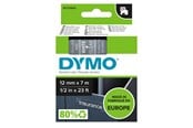 Papir, Fotopapir & Etiketter - DYMO D1 tape, 12mm x 7m rull, hvit på klar - S0720600