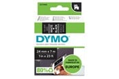 Papir, Fotopapir & Etiketter - DYMO D1 tape, 24mm x 7m rull, hvit på sort - S0721010