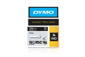 Papir, Fotopapir & Etiketter - DYMO Rhino industri vinyl tape,19 mm x 5.5 m rull, hvit på sort - 1805436