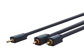 Lydkabel - ClickTronic MiniJack - 2xRCA Cas. - 1m - 4040849704659