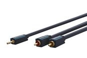 Lydkabel - ClickTronic MiniJack - 2xRCA Cas. - 2m - 4040849704673