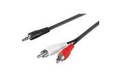 Lydkabel - Pro MiniJack - 2xRCA - Black - 1.5m - 4040849500183