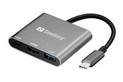 Dokkingstasjon - Sandberg USB-C Mini Dock HDMI+USB - 136-00