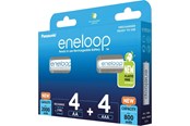 Batteri - Panasonic eneloop BK-KJMCDE44E - Battery - (4 AA batteries 4 AAA batteries) 8 x AA / AAA - NiMH - ( rechargeable ) - BK-KJMCDE44E