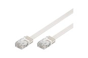 Nettverkskabel - LAN UTP CAT 6 Flat - White - 1m - 4040849951510