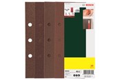 Slipemaskin - Bosch 25-delers slipepapirsett til plansliper, korning 60, 80, 120, 240 G= 60, 80, 120, 240, 8 hull (B+D) - 2607019501