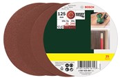 Slipemaskin - Bosch 25-delers slipepapirsett til eksentersliper, korning 80, 120, 240 125 mm - 2607019497