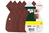 Slipemaskin - Bosch 25-delers slipepapirsett til multisliper, korning 80, 120, 180 G= 80, 120, 180 - 2607017113