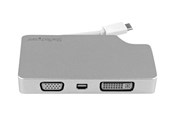 Skjermkabel - StarTech.com Travel A/V Adapter USB-C to VGA DVI HDMI Mini DisplayPort - CDPVGDVHDMDP