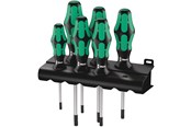 Håndverktøy - Wera 367/6 TORX® Screwdriver set Kraftform Plus and rack 6 pieces - 05028062001