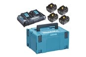 Batterier & Ladere - Makita 18v battery pack li-ion 4x5.0ah quick charger and a makpac s - 197626-8