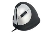 Mus - R-Go Tools R-Go HE Mouse Vertical Mouse Medium Left - Ergonomisk mus - 5 - Sølv - RGOHELE