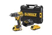 Skru/Bormaskin - Dewalt 18V XR bor/skrutrekker, 2x18 V/2,0 Ah - DCD791D2-QW